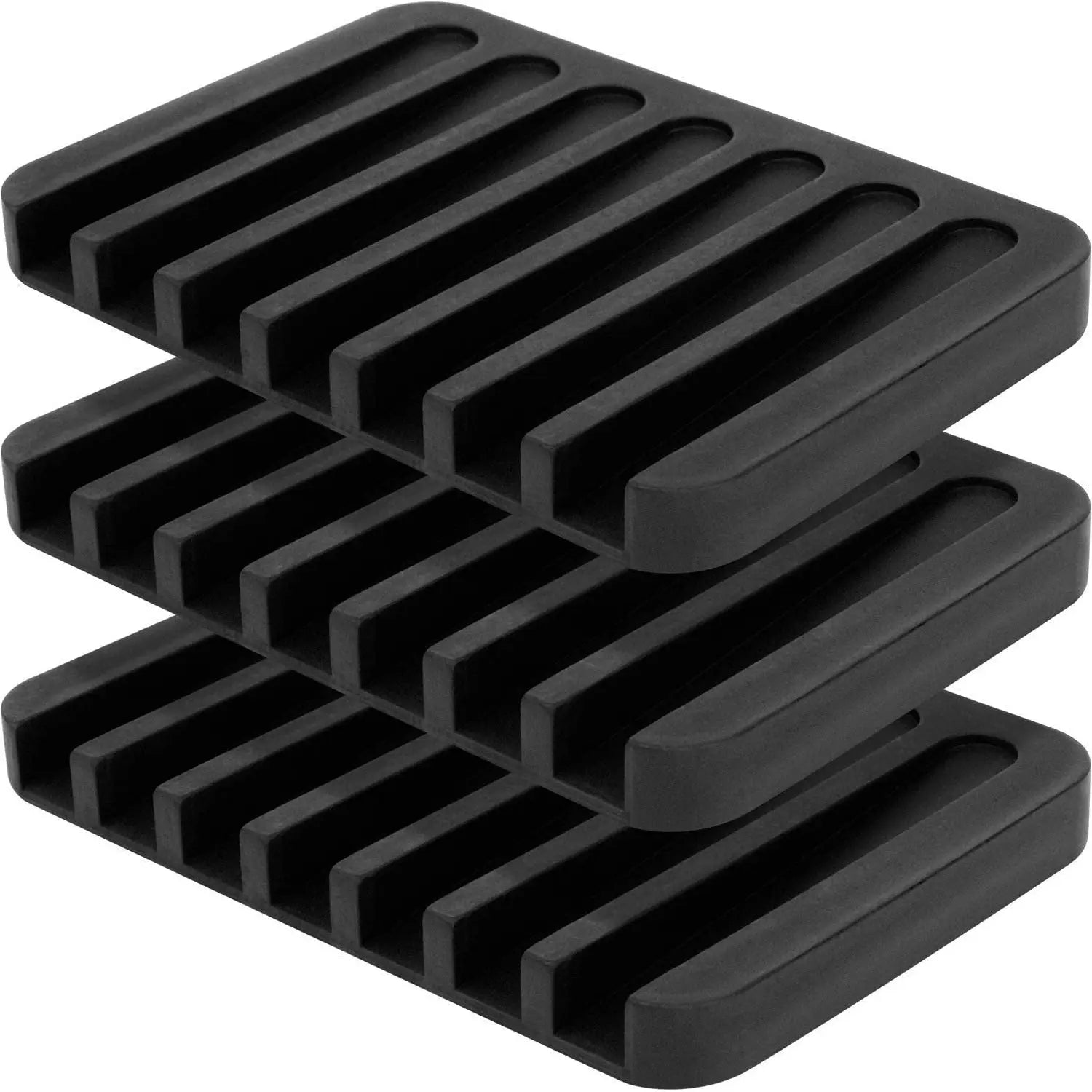 3 Pcs Soap Dish Holder -Silicone Rubber Drainer for Bar Soap, Sponge Scrubber, Bathroom, Kitchen Pattan Australia